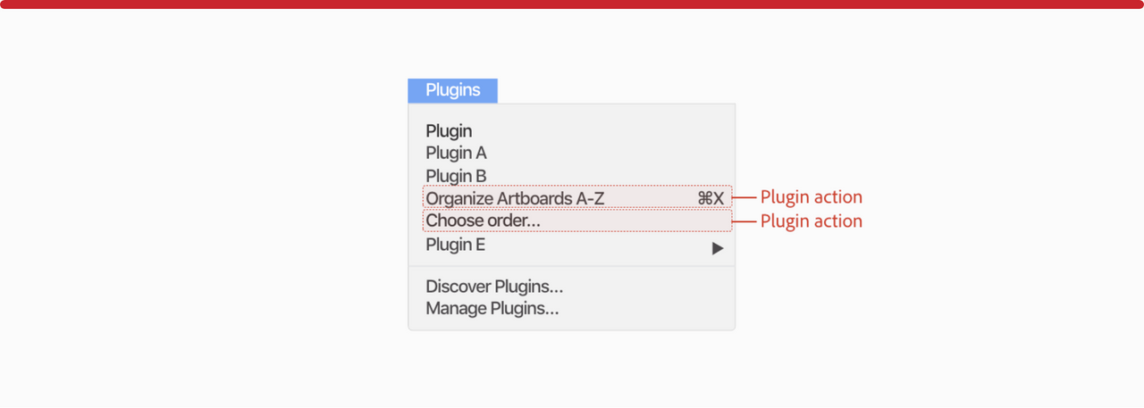 Don't add multiple actions for one plugin at a top level